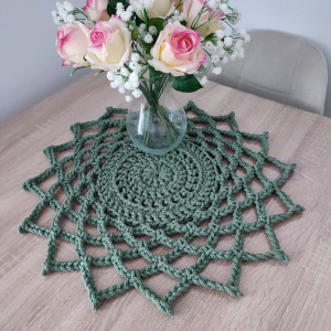 Serweta ze sznurka szydełkowa dekoracyjna 50cm