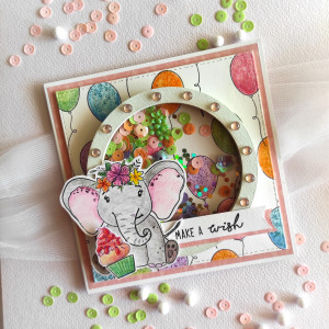 SHAKER Kartka urodzinowa dla dziewczynki