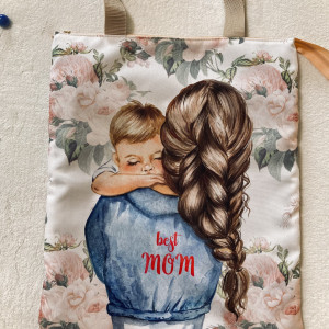Shoperka "Best mom", duża, mieści a4, zasuwana