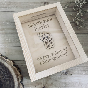 Skarbonka robot dowolny napis