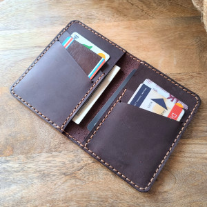 Skórzane etui portfel na banknoty karty dokumenty