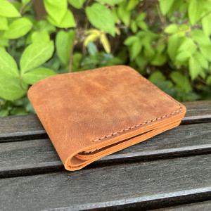 Skórzany portfel handmade według projektu klienta