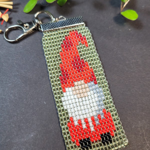 Skrzat Krasnal czerwony - Brelok zawieszka do kluczy torebki