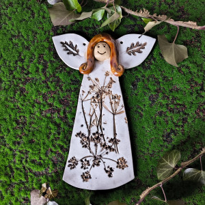 Śliczny Aniołek, zawieszka ceramiczna XL