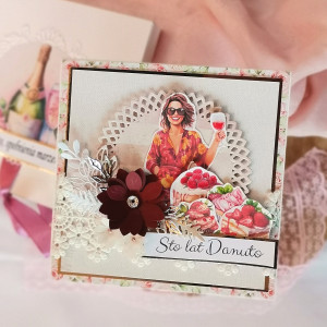 Słodka kartka urodzinowa dla kobiety