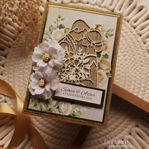 Ślub, kartka w pudełku ślubna, personalizowana, s92