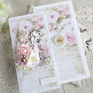 Ślubna kartka w pudełku 1030