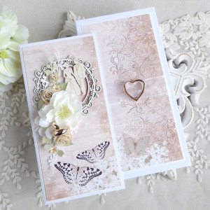 Ślubna kartka w pudełku 1035