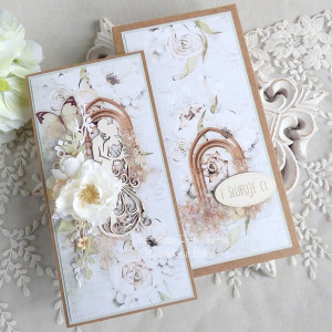 Ślubna kartka w pudełku 1036