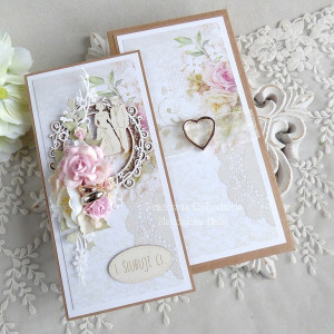 Ślubna kartka w pudełku 1037