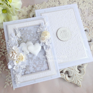 Ślubna kartka w pudełku 1048