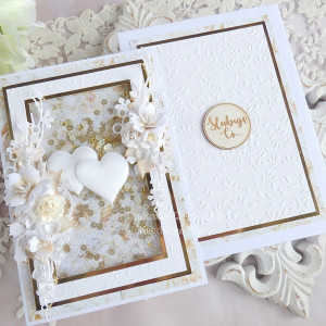 Ślubna kartka w pudełku 1051