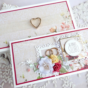 Ślubna kartka w pudełku 1056