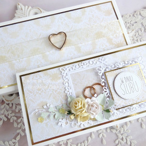 Ślubna kartka w pudełku 1057