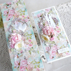 Ślubna skrzynka do wina i kartka 1039