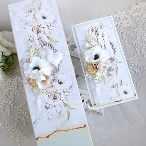 Ślubna skrzynka do wina i kartka 998