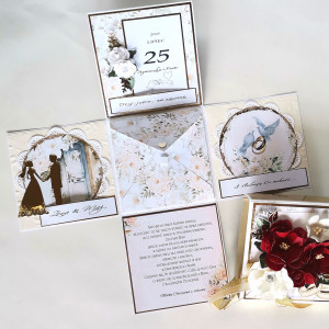 Ślubny upominek Exploding box od Matki Chrzestnej