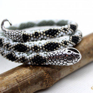 Snake - ręcznie robiona bransoletka z koralików
