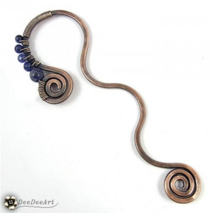 Sodalit -  miedziana zakładka do książki