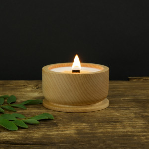 Sojowa, zapachowa świeca w drewnie klonowym