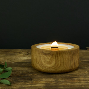 Sojowa, zapachowa świeca w drewnie zero waste
