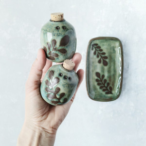 Solniczka i pieprzniczka wzorzysta