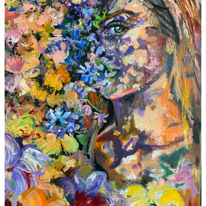 Sophie (70x50) - portret abstrakcyjny na płótnie