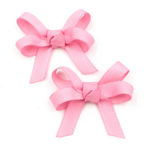 Spinki do włosów kokardki loop bows geranium pink
