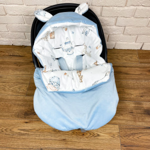 śpiworek do fotelika do gondoli do nosidełka blue