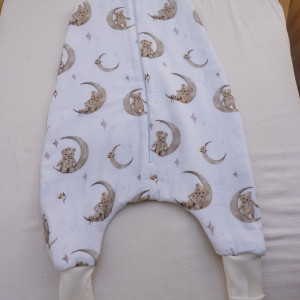 śpiworek z nogami - muślin 84-104 rampers myślin