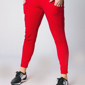 Spodnie damskie dresowe czerwone