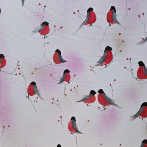 Spotkania, obraz akrylowy na plotnie 50x50x1 cm