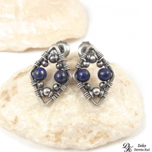 Srebrne romby - Lapis lazuli
