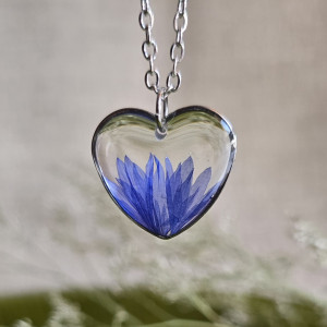 Srebrne serce chabrami serduszko chabry chabr