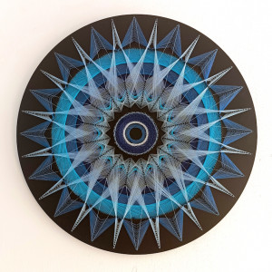 STAR #4 BLUE Obraz String art