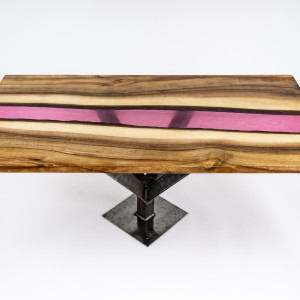 Stół / Ława - Różowy Orzech Kanion - 113x60x2,5 cm
