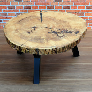 Stół, stolik kawowy z plastra topoli kanadyjskiej