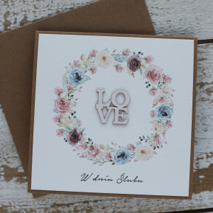 Stylowa kartka na ślub LOVE