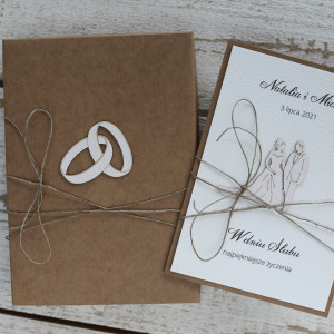 Stylowa kartka na ślub w pudełku KSPU-094 Tba
