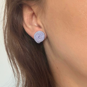 Stylowe kolczyki sutasz fioletowe