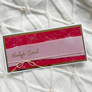 Subtelna kartka na Boże Narodzenie - czerwień/złoto