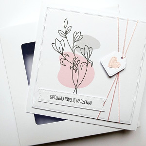 Subtelna kartka na urodziny minimalistyczna