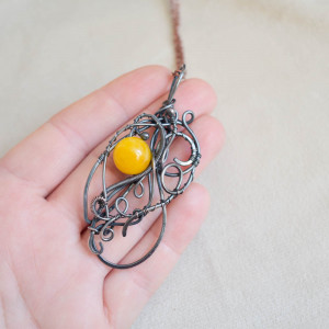 Sunny deco - naszyjnik w secesyjnym stylu