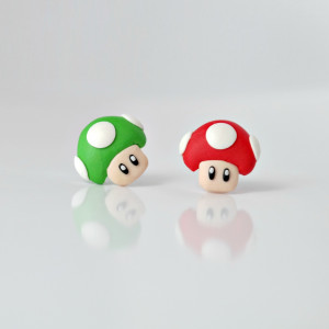 Super Mario - grzybki kolczyki