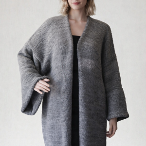 Sweter-kardigan z alpaki i moheru