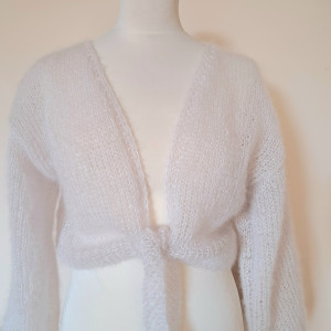 Sweterek mgiełka z kidsilk. Handmade.
