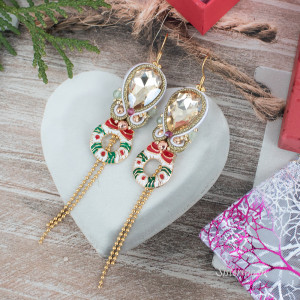 Świąteczne Kolczyki sutasz