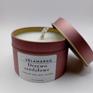 Świeca Sojowa 120 ml | Zapach: Drzewo Sandałowe