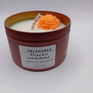Świeca Sojowa 200 ml | Zapach: Drzewo Sandałowe