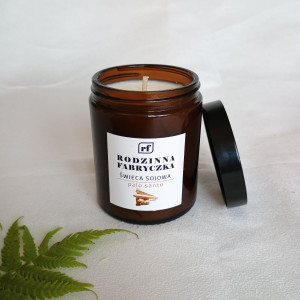 Świeca sojowa handmade palo santo 180 ml, naturalna, prezent